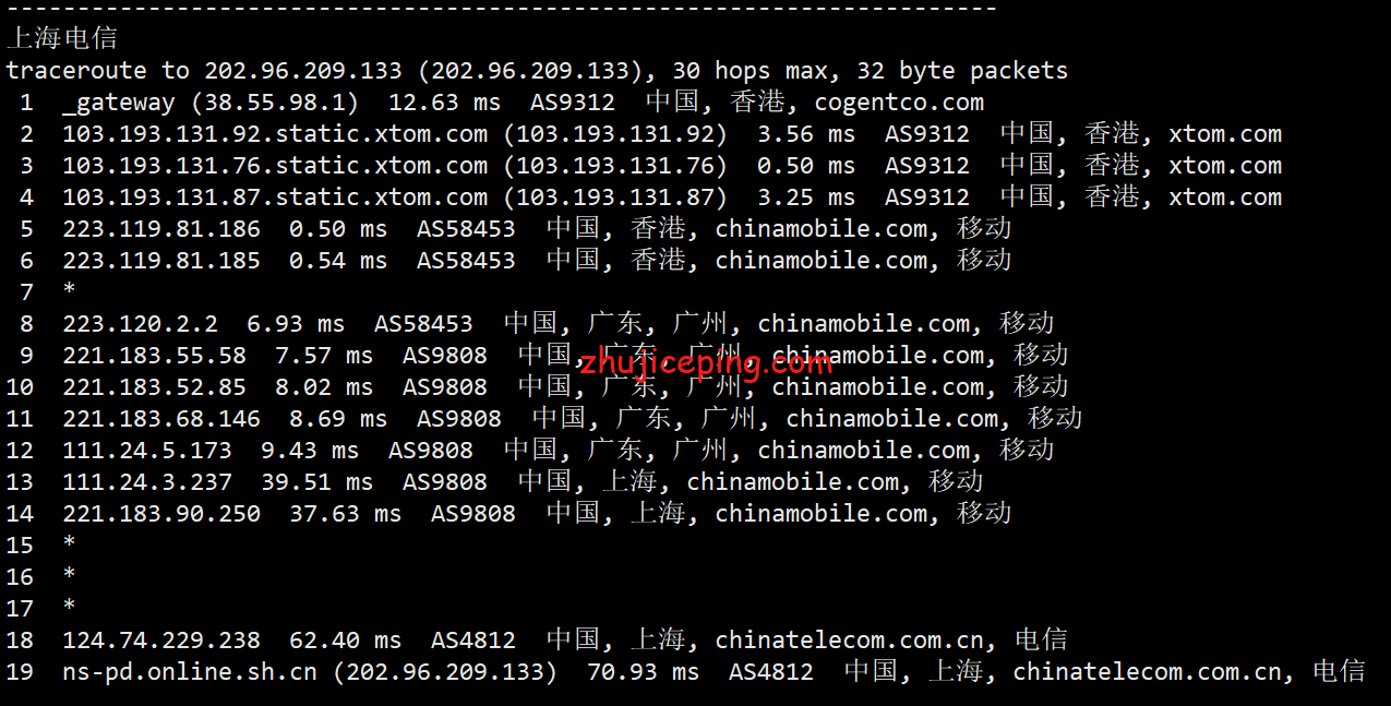 简单测评hostyun香港EQ机房移动CMI线路10Gbps带宽的VPS