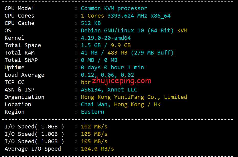 简单测评hostyun的香港荃湾机房AMD高性能系列VPS