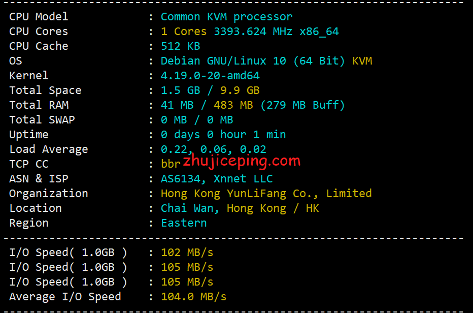 hykwamd1 简单测评hostyun的香港荃湾机房AMD高性能系列VPS
