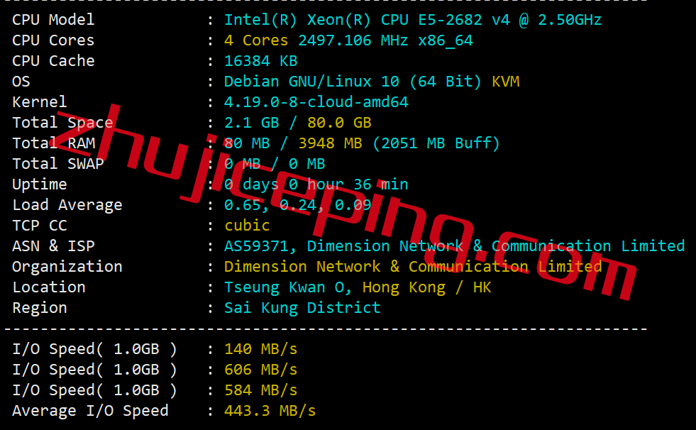 31idc1 简单测评31idc香港机房cn2+bgp网络的云服务器