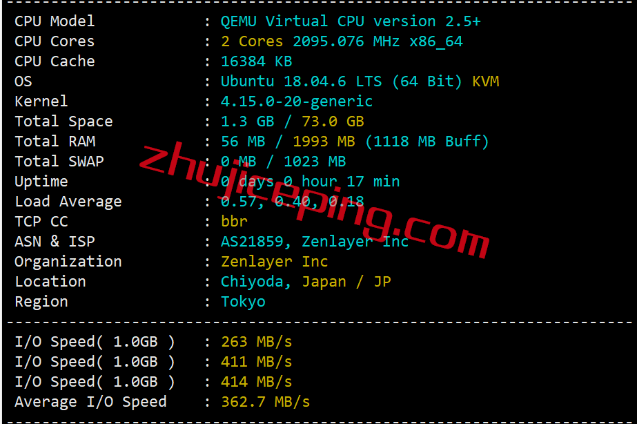 arkjpgia1 zenlayer怎么样？日本东京“China Optimized”云服务器测评：双程cn2 gia+双程as9929+双程CMI