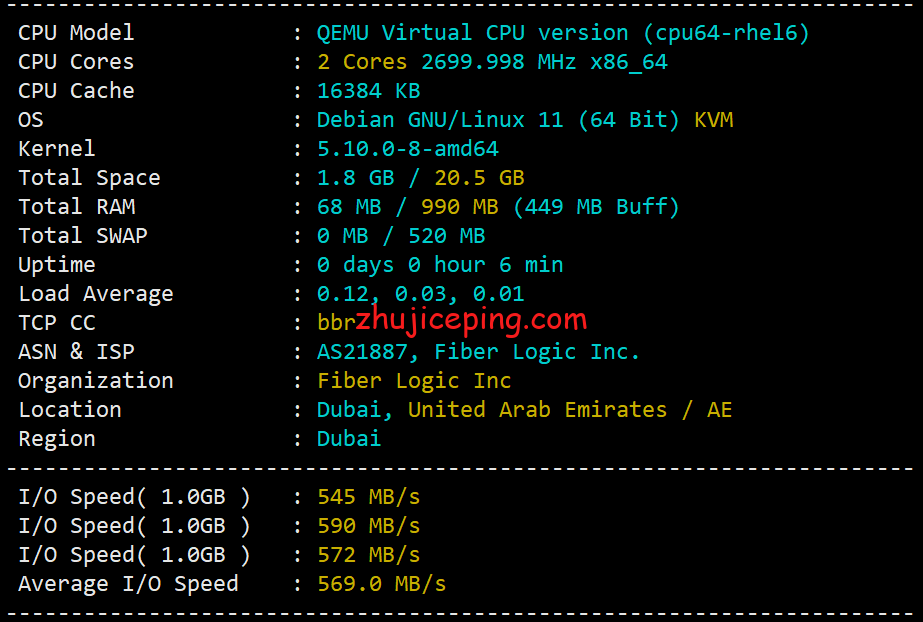 bwhdb1 搬瓦工迪拜VPS怎么样？迪拜VPS实测数据分享