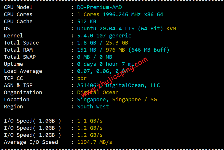 dosgp1 digitalocean怎么样？[2022年]Digitalocean新加坡机房简单测评