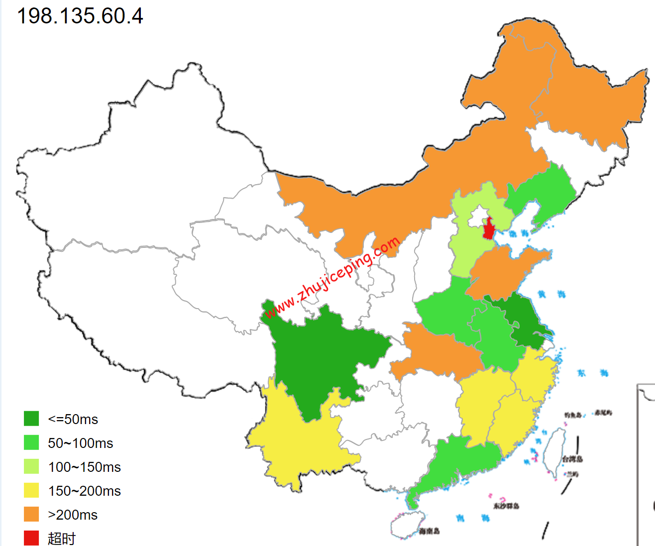 spinservers中国电信网络版服务器测评：三网往返全直连
