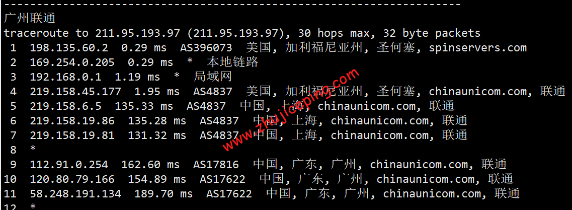 spins19 spinservers中国电信网络版服务器测评：三网往返全直连
