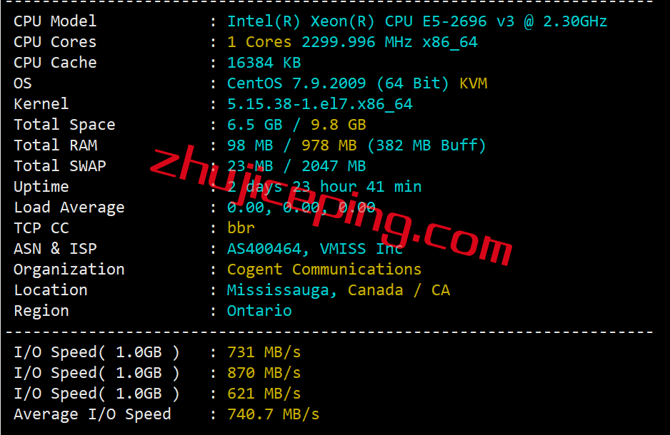 vmius1 vmiss怎么样？简单测评下18元/月的美国cn2gia大带宽VPS