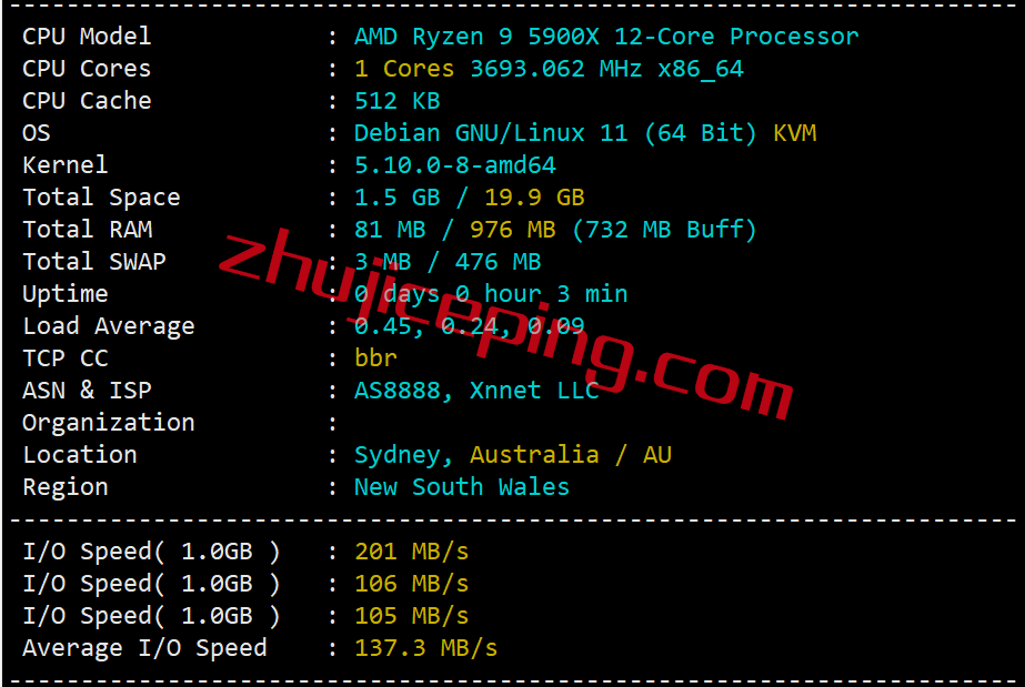 dogyun怎么样？测评：澳大利亚高端联通AS9929网络的VPS云服务器