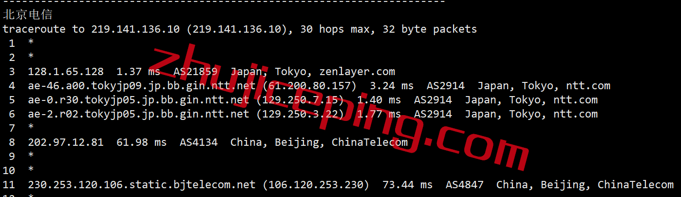 arkjp13 zenlayer日本国际线路云服务器测评，适合联通和移动线路，电信略差！