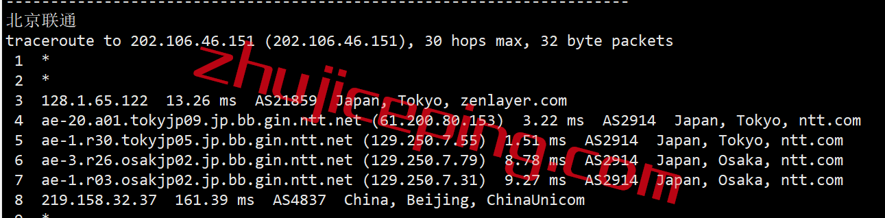 arkjp16 zenlayer日本国际线路云服务器测评，适合联通和移动线路，电信略差！
