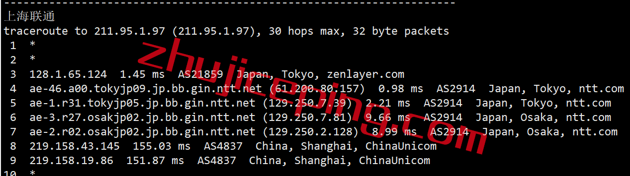 arkjp17 zenlayer日本国际线路云服务器测评，适合联通和移动线路，电信略差！