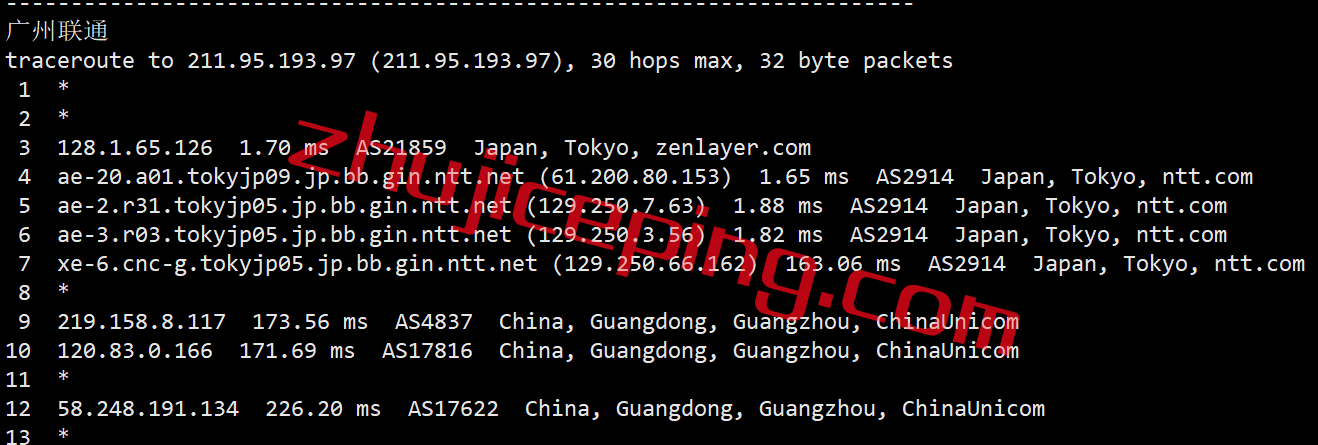 arkjp18 zenlayer日本国际线路云服务器测评，适合联通和移动线路，电信略差！