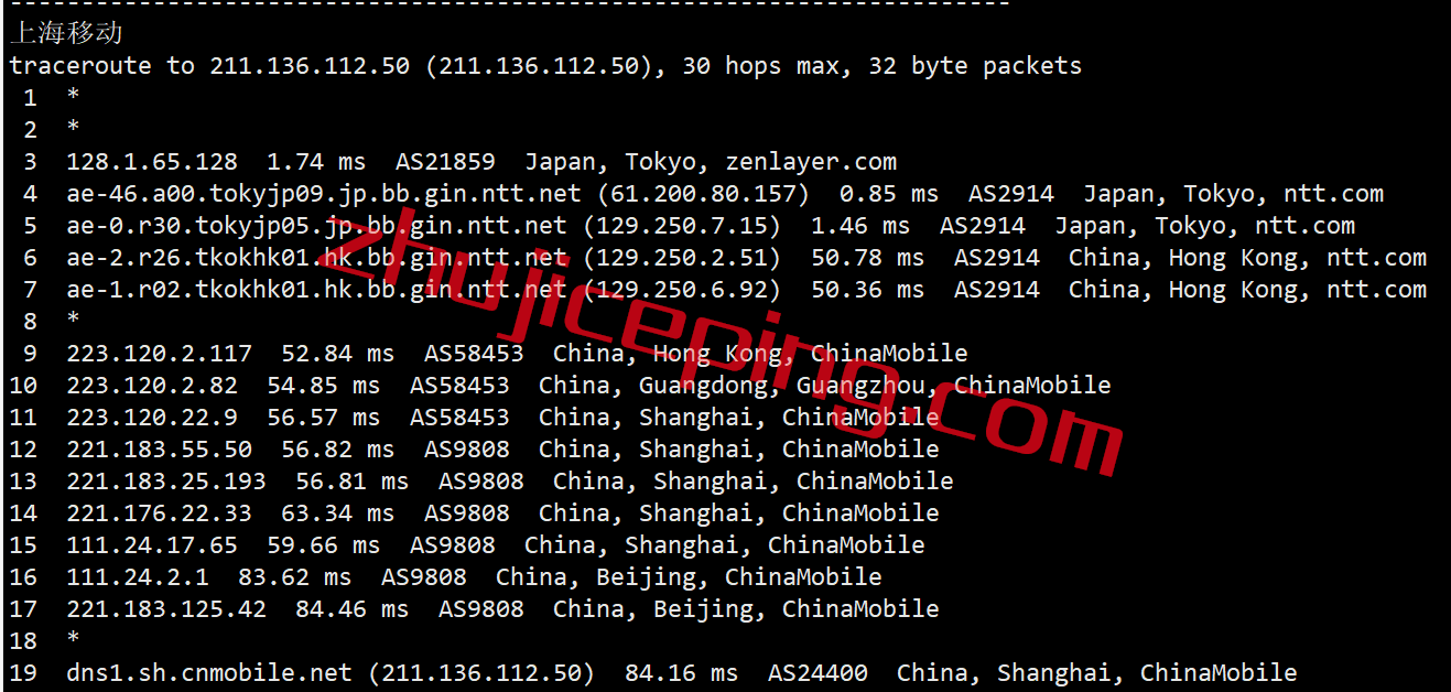 arkjp20 zenlayer日本国际线路云服务器测评，适合联通和移动线路，电信略差！