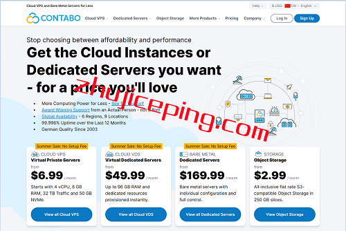 contabo：免设置费，超高配VPS，$6.99/月起，美国/德国/英国/新加坡机房-国外主机测评