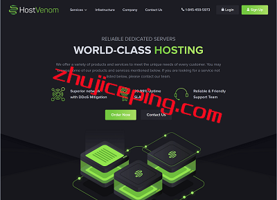 hostvenom:全场服务器8折,低至$40/月,e3-1230v2/32g内存/500gSSD/50T流量,芝加哥Steadfast机房-国外主机测评