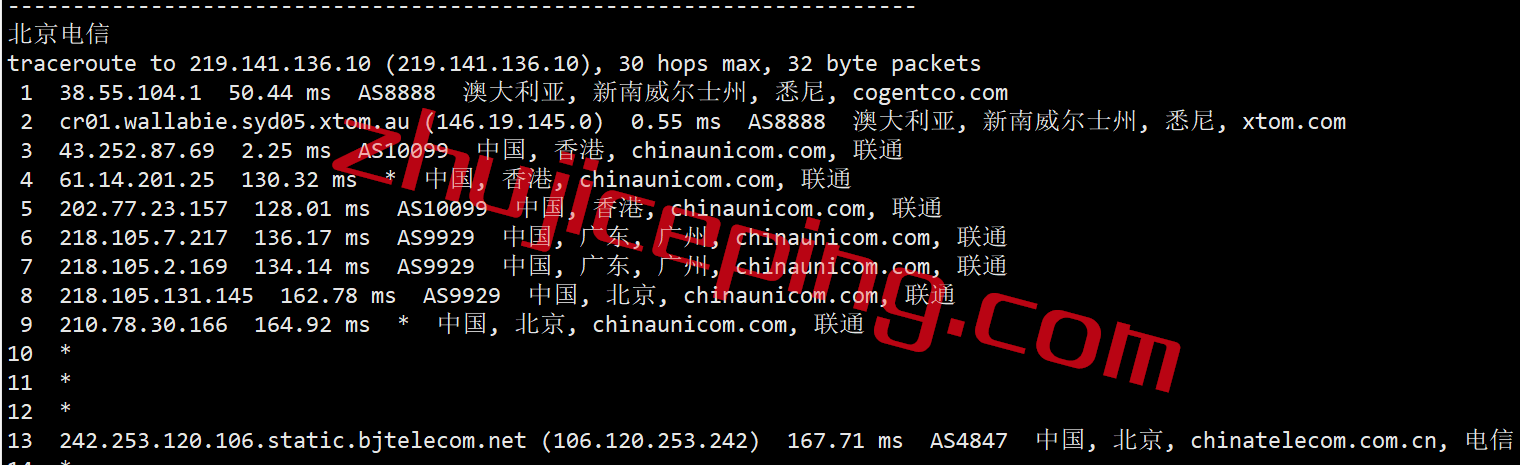 kvmau12 简单测评下hostkvm的澳大利亚vps，强制三网走联通AS9929