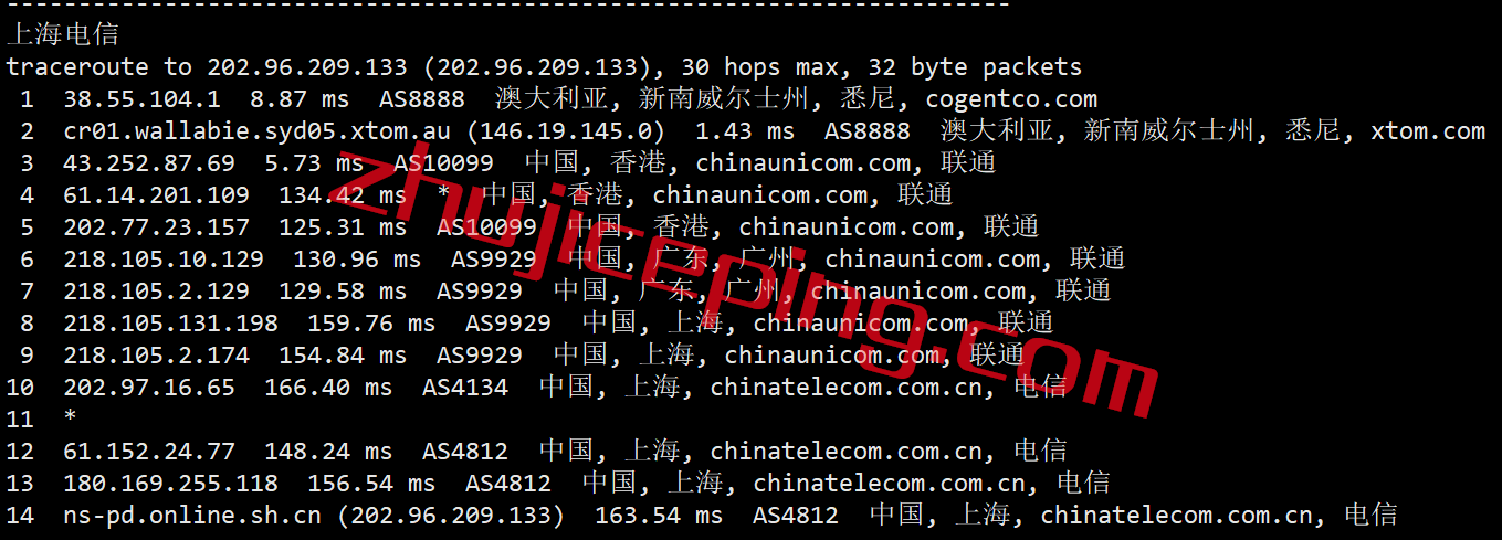 kvmau13 简单测评下hostkvm的澳大利亚vps，强制三网走联通AS9929
