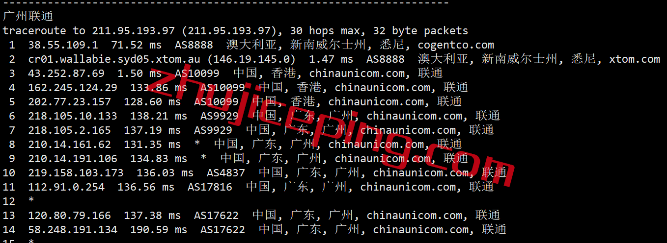 hya20 hostyun怎么样？简单测试下澳大利亚走联通AS9929的VPS