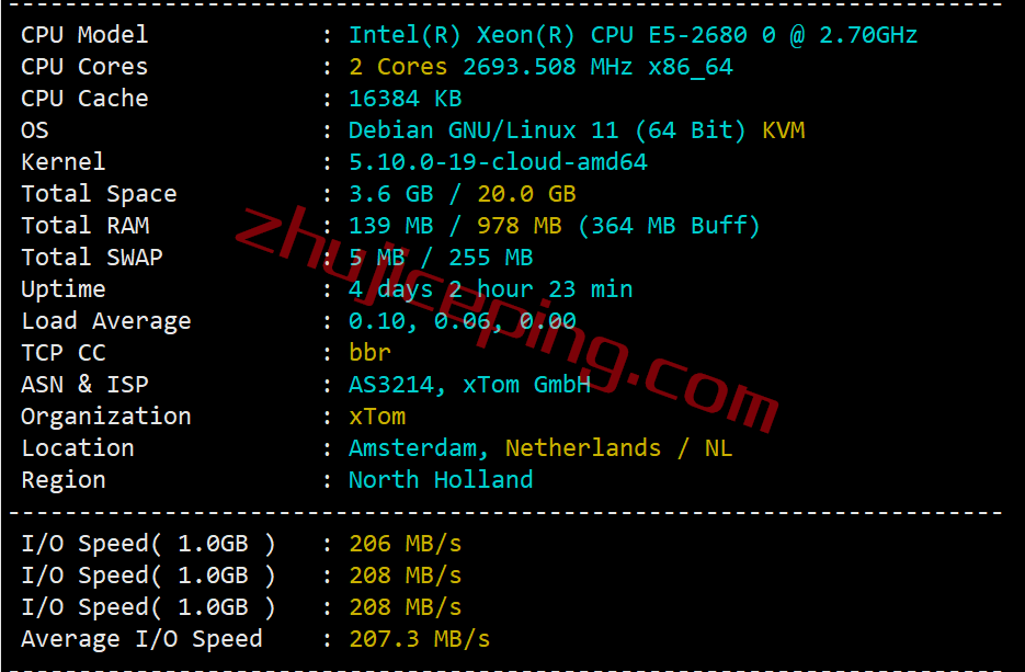 vpsams1 V.PS怎么样？测评荷兰AS9929高速网络的云服务器
