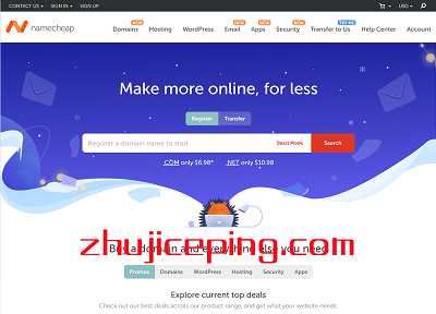 NameCheap：$6.98注册com，$34注册.gg，$0.99注册biz/us/xyz/cloud等25种-国外主机测评