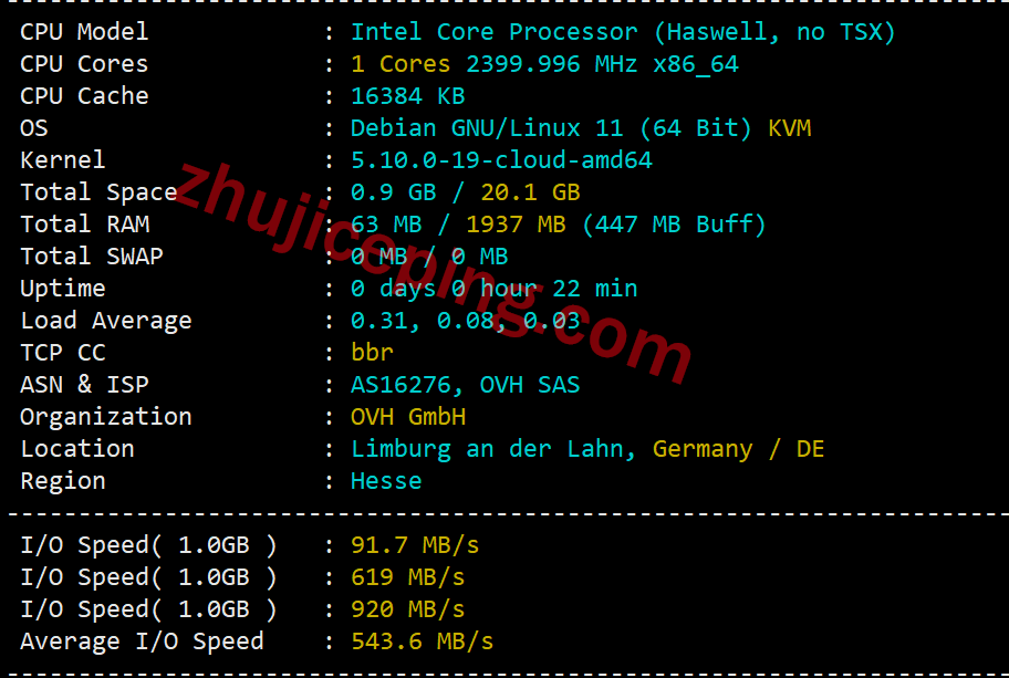 ovhde1 OVH怎么样？德国Frankfurt (DE)数据中心测评