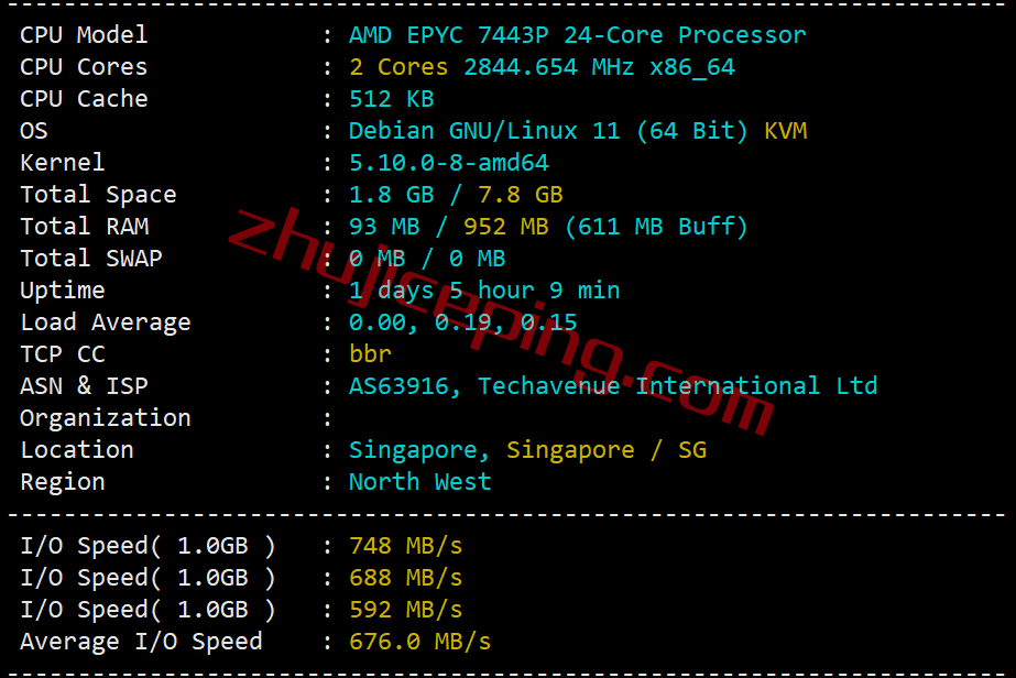 ggcsg1 gigsgigscloud怎么样？测评下新加坡simplecloud系列VPS云服务器