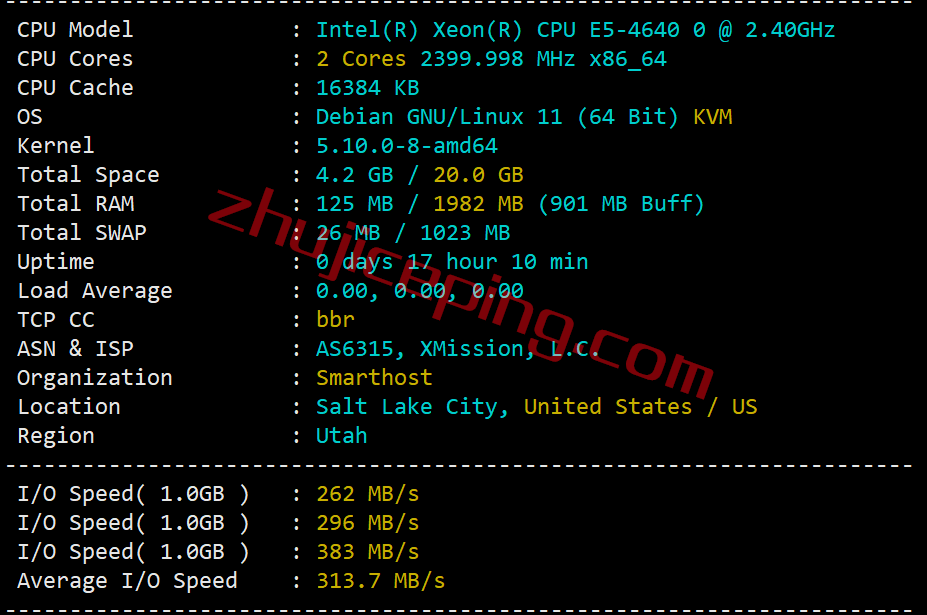 shsalt1 smarthost怎么样？盐湖城(Utah - USA)VPS简单测评