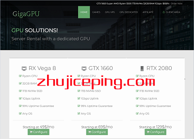 英国GPU服务器：gigagpu，$49/月起步，Ryzen 7 5700G/16g内存/1tSSD/RX Vega 8-国外主机测评