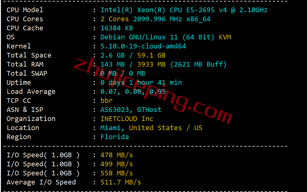 inetmia1 inet.ws怎么样？测评下美国东南海岸的迈阿密机房的VPS