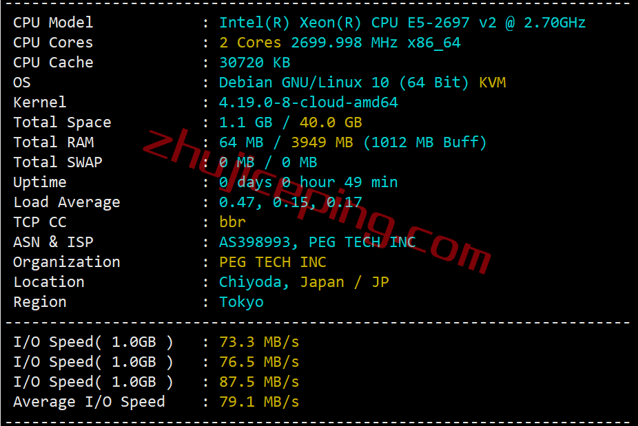 rakjpcn1 简单测评下raksmart日本CN2线路的云服务器