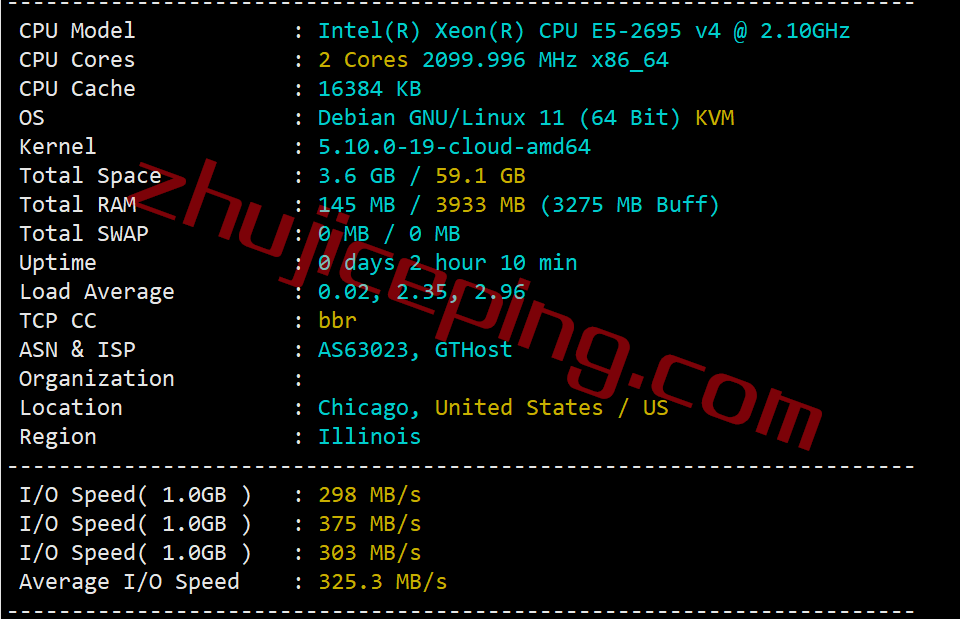 inetchi0103 inet.ws怎么样？美国中部芝加哥机房VPS测评