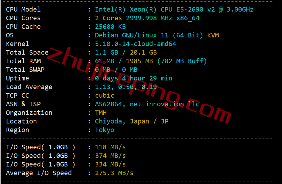 tmhjpsb1 tmhhost日本vps怎么样？日本软银线路的VPS测评，可解锁Netflix、spotify、chatgpt等