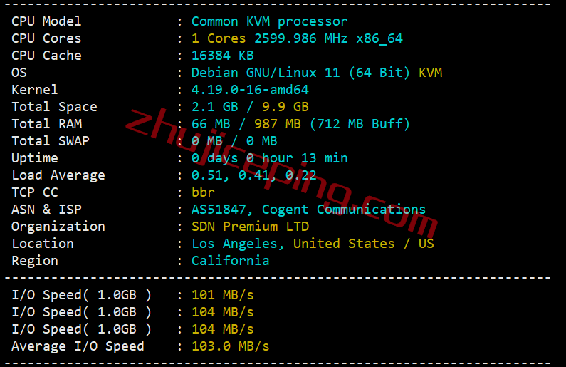 hyjp1 简单测评下18元/月的hostyun的10Gbps大带宽日本VPS