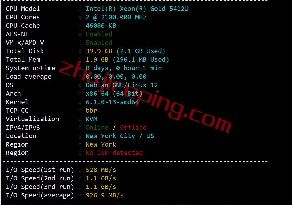 zgode1 zgovps德国VPS怎么样？简单测评下“Falkenstein 4th Xeon® Gold VPS”