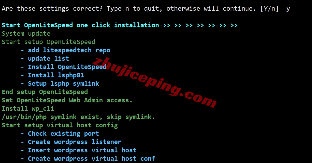 ols1clk3 一键脚本搭建OpenLiteSpeed+PHP+MariaDB/MySQL+WordPress+LiteSpeedCache