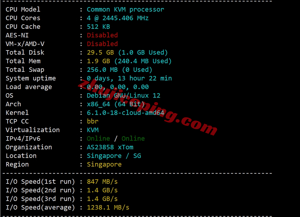 vpssg1 v.ps怎么样？中国优化线路的大带宽新加坡测评，1Gbps CTG/CN2带宽