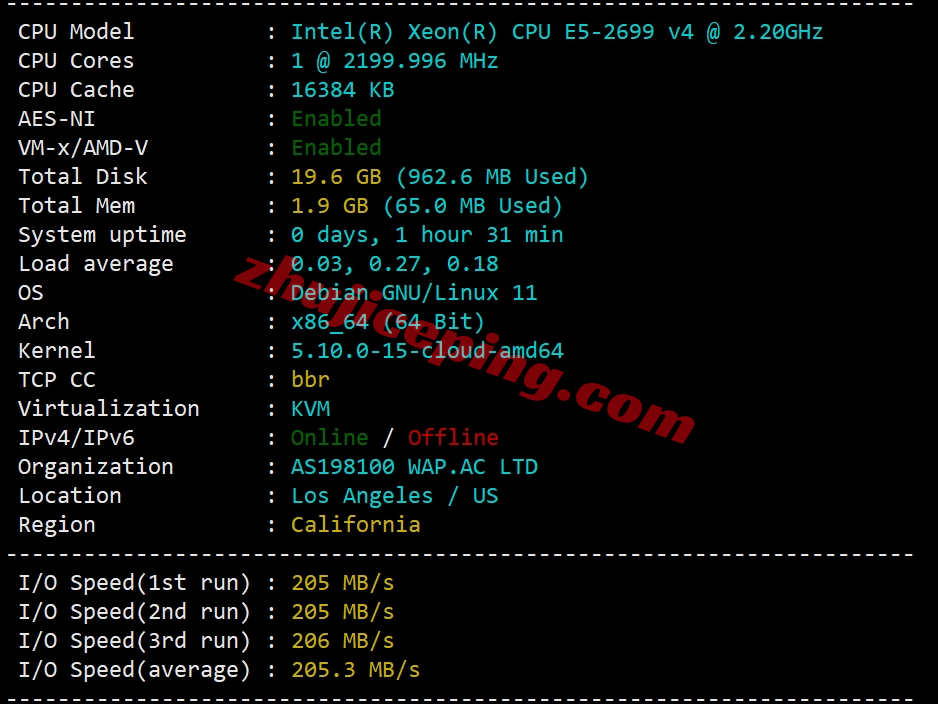 wapus1 wap.ac美国VPS怎么样？简单测评下US VPS Pro Netflix系列VPS(回程三网纯高端/IP解锁效果不错)