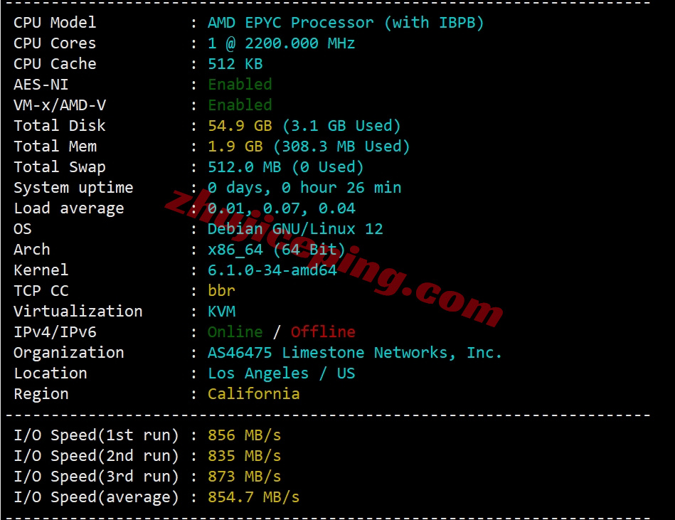etherla1 测评ethernetservers美国洛杉矶KVM系列VPS（EQ LA4 Los Angeles IBX机房 ）