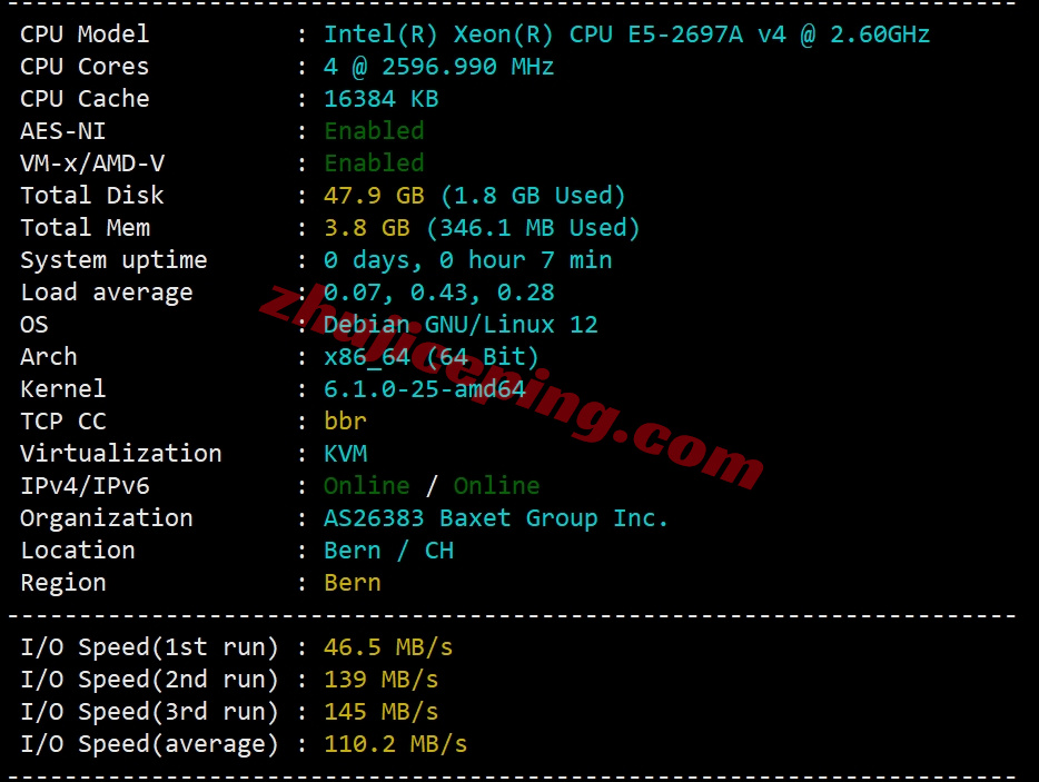 jhoch1 详细测评justhost瑞士日内瓦数据中心的VPS(Geneva, Switzerland)