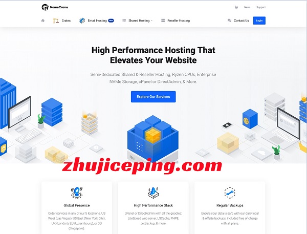 namecrane仅需$8/年高性能建站虚拟主机(可选DirectAdmin和cPanel)-国外主机测评