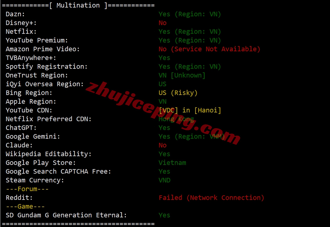 zlidcvn27 详细测评zlidc越南家庭住宅VPS/双ISP属性IP