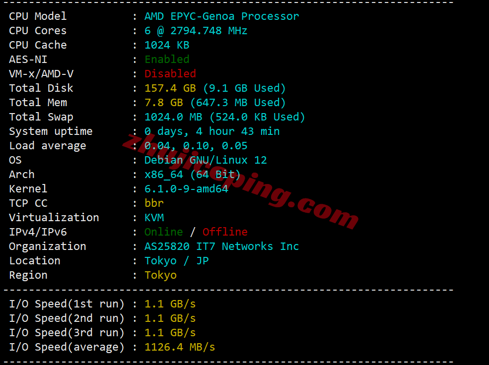 jptyo8_bwh1 ⭐更新：搬瓦工日本东京CN2-GIA高端线路VPS详细测评，JPTYO_8机房
