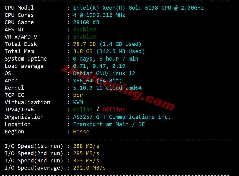 lisadeisp1 lisahost德国双ISP住宅VPS/VDS详细测评，解锁流媒体效果很好