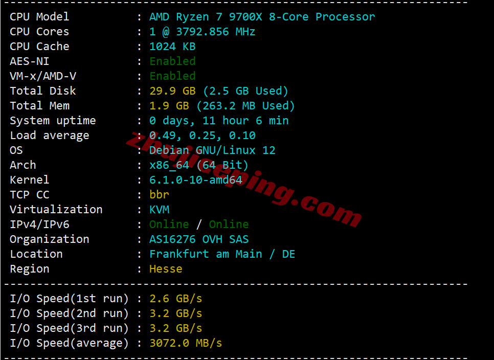 uqde1 详细测评uqidc德国高防不限流量VPS（AMD Ryzen性能相当给力）