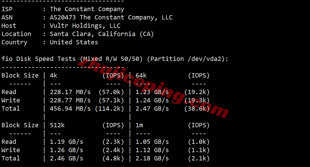 Vsanj2 ⭐更新：vultr美国圣何塞的云服务器测评 - Silicon Valley, California (SJC)