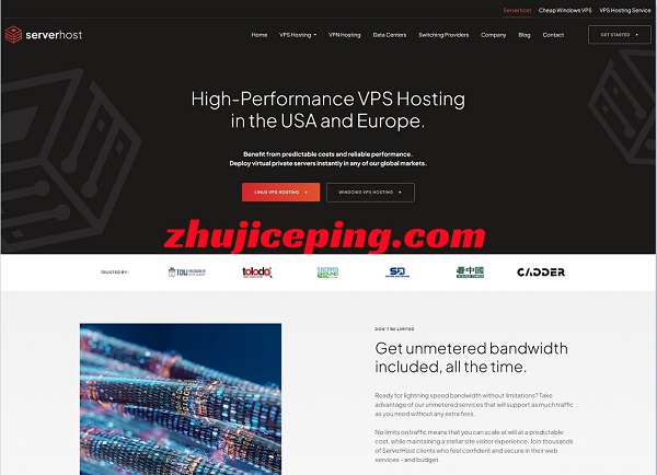 serverhost美国/加拿大不限流量VPS低至$38/年，支持Windows，4G内存/2核/60gNVMe/1Gbps带宽-国外主机测评
