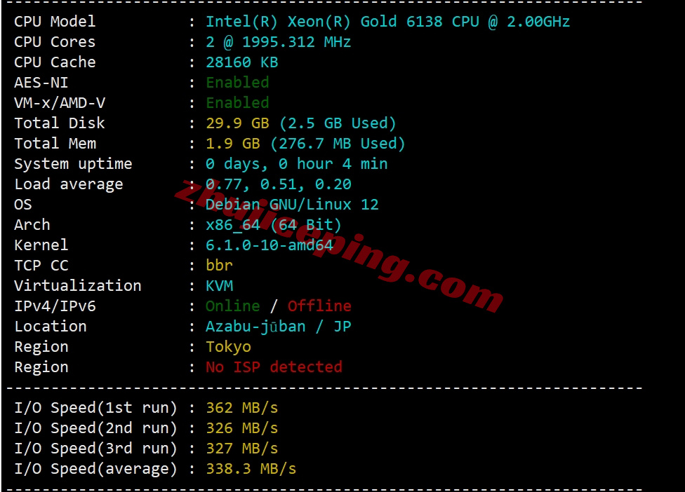 enatjp1 详细测评edgenat日本东京原生IP的VPS,解锁tiktok/chatgpt等众多媒体