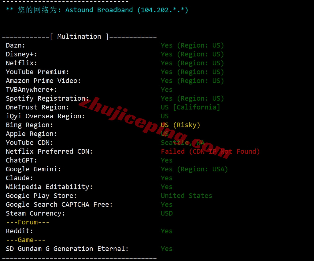 sixwb19 详细测评sixtynet的美国Astound家庭住宅IP属性的VPS