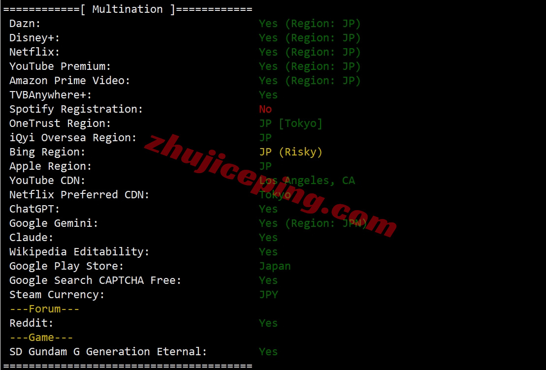 yinjp28 详细测评yin-net/荫云日本双ISP住宅属性IP的VPS