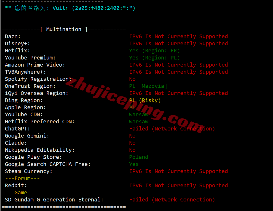 Vultrpl32 ⭐更新：vultr波兰华沙的云服务器测评- Warsaw, Poland (WAW)
