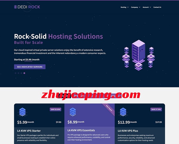 #黑五# dedirock美国VPS低至$6.75/年，2G内存/1核/30gSSD/2T流量/1Gbps带宽-国外主机测评